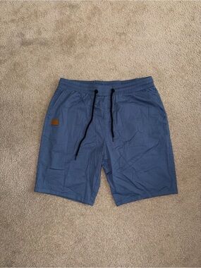 Men's Blue Drawstring Casual Shorts